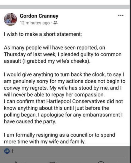 Hartlepool Tory councillor resigns after 24 hours